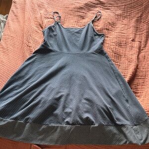 Modcloth Navy Blue Polka Dot Dress S